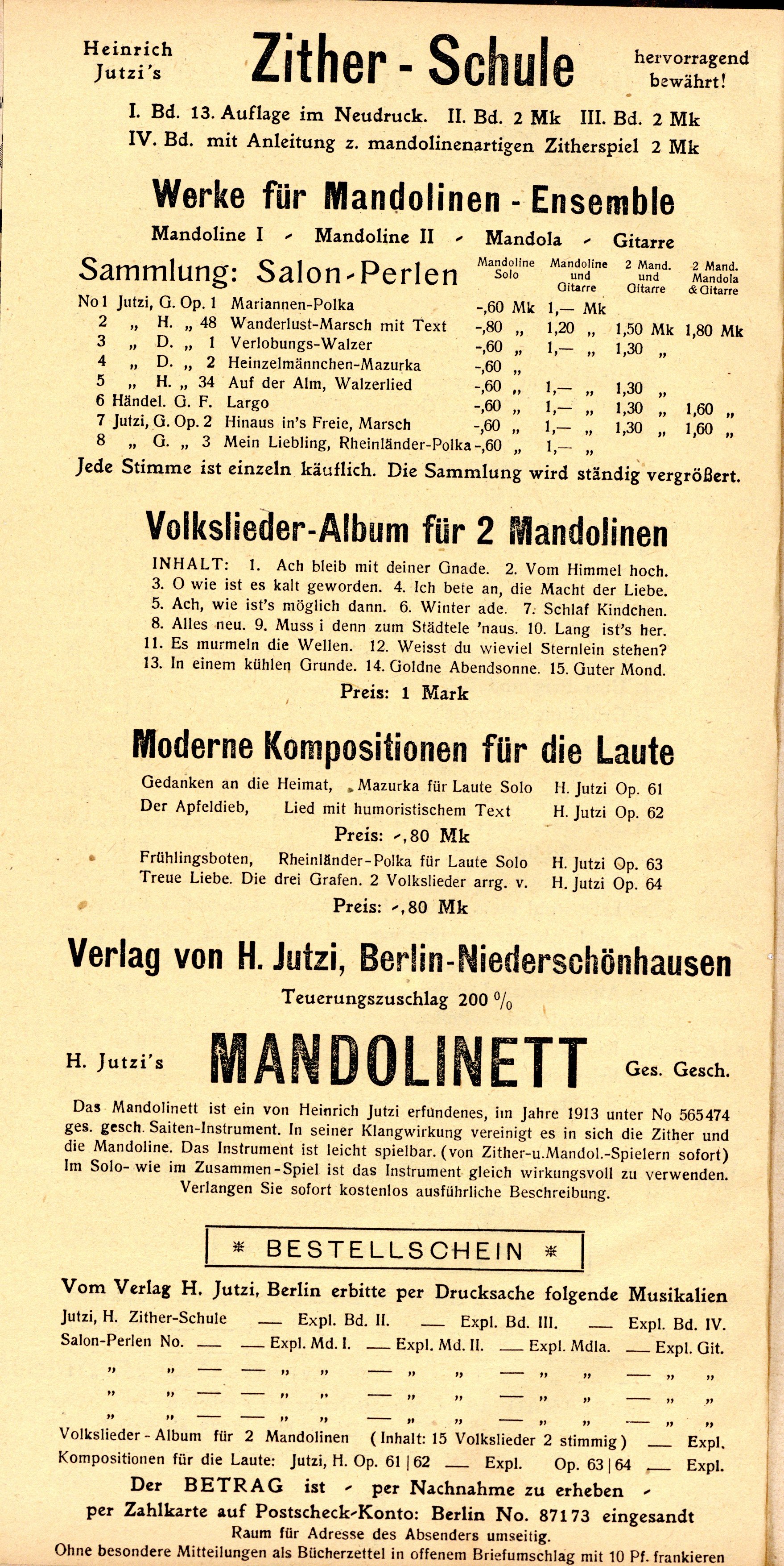 werbezettel 1921 hinten